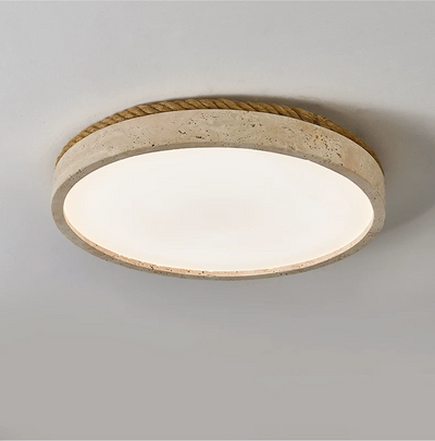 Haverleigh Travertine Flush Mount Light