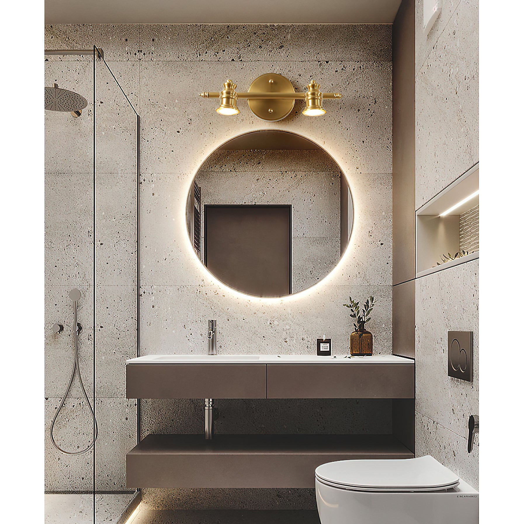Fairley Brass Indoor Wall Light