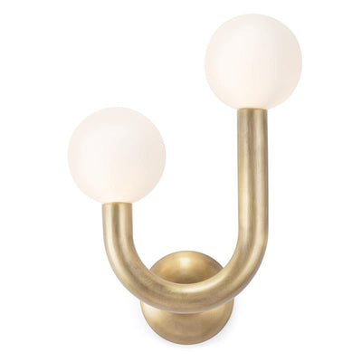 Zoshaos Modern Minimalist Happy Brass Glass Wall Lamp - Neutral Decor