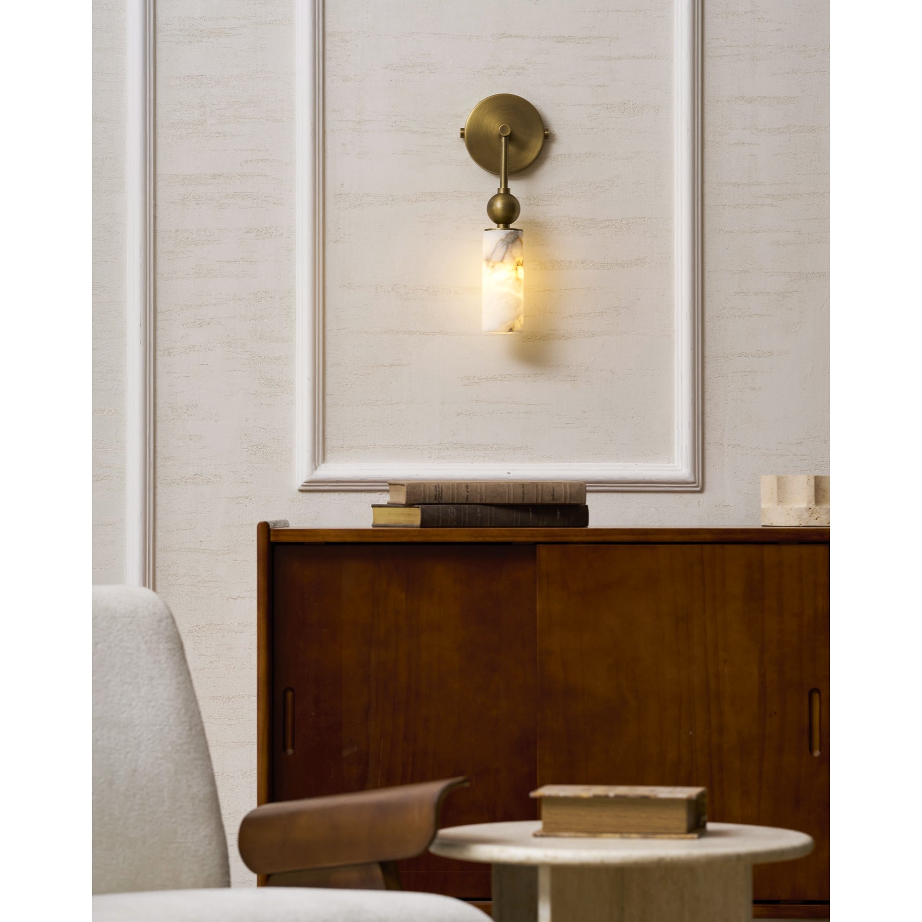 Glenwick Alabaster Indoor Wall Light