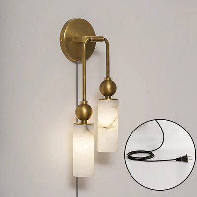 Eiraina Alabaster Plug-in Wall Sconce