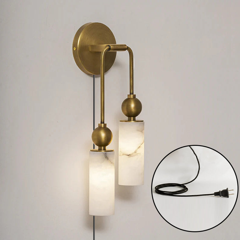 Eiraina Alabaster Plug-in Wall Sconce