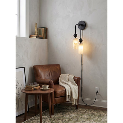 Eiraina Alabaster Plug-in Wall Sconce