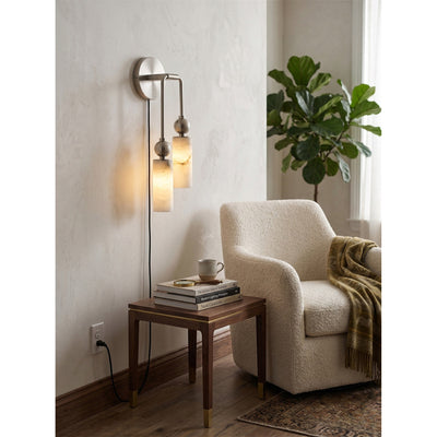 Eiraina Alabaster Plug-in Wall Sconce