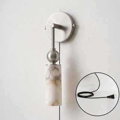 Eiraina Alabaster Plug-in Wall Sconce