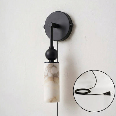 Eiraina Alabaster Plug-in Wall Sconce