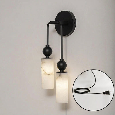 Eiraina Alabaster Plug-in Wall Sconce
