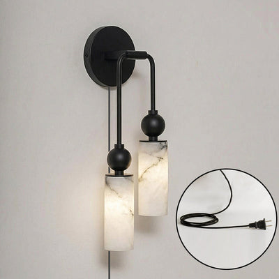 Eiraina Alabaster Plug-in Wall Sconce