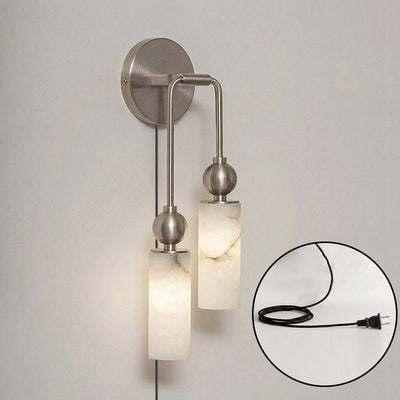 Eiraina Alabaster Plug-in Wall Sconce