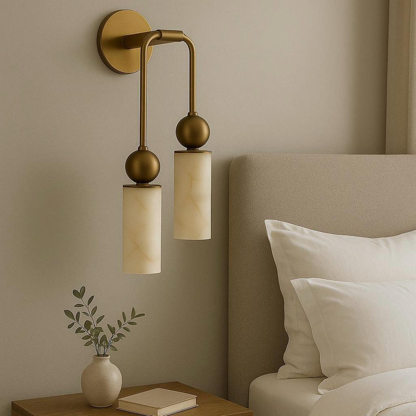 Glenwick Alabaster Indoor Wall Light