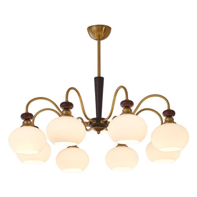 Calaeila Traditional Elegance Sphere Wood Glass Chandelier