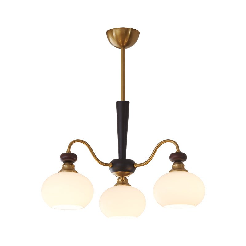 Calaeila Traditional Elegance Sphere Wood Glass Chandelier