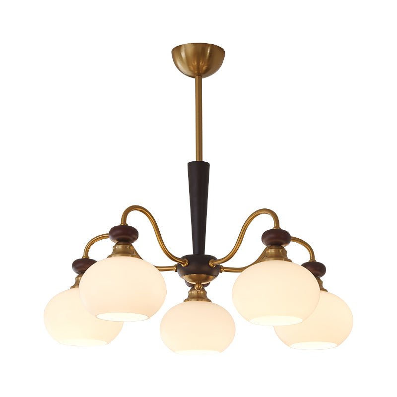 Calaeila Traditional Elegance Sphere Wood Glass Chandelier