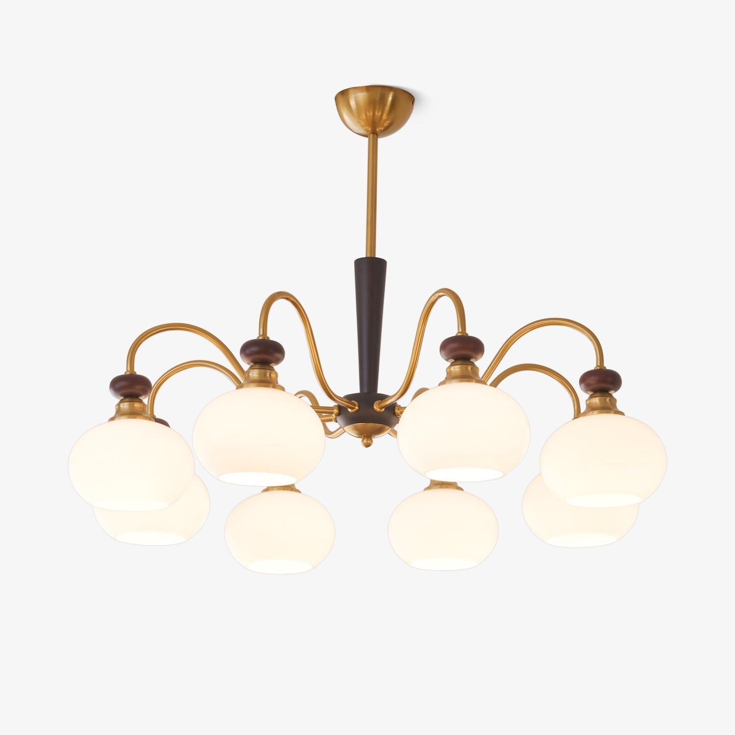 Calaeila Traditional Elegance Sphere Wood Glass Chandelier