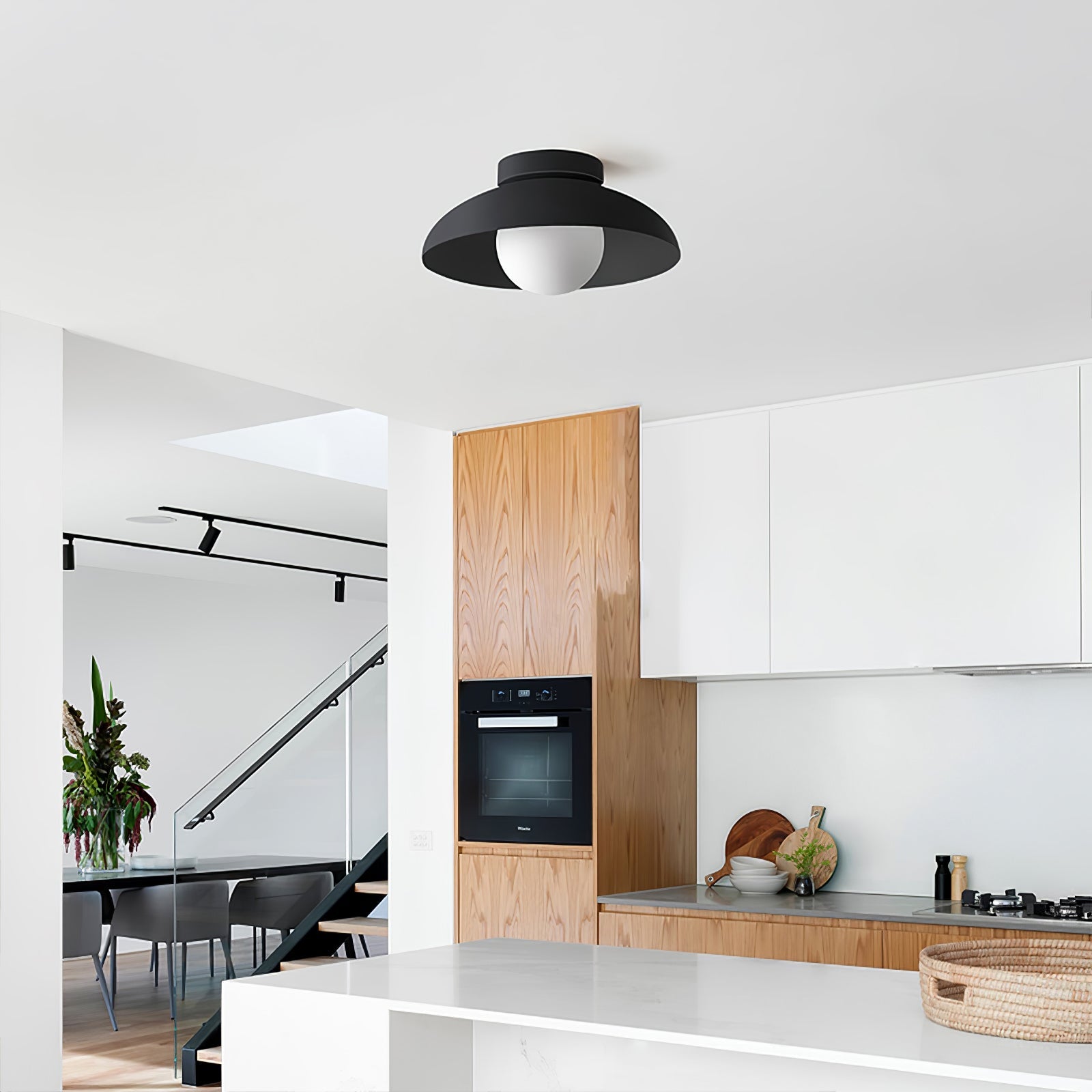 Zontes Nordic Art Dome Glass Ceiling Lamp