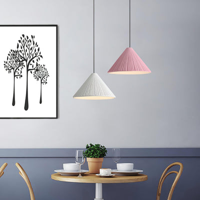 Cone Hat Resin Pendant Lamp