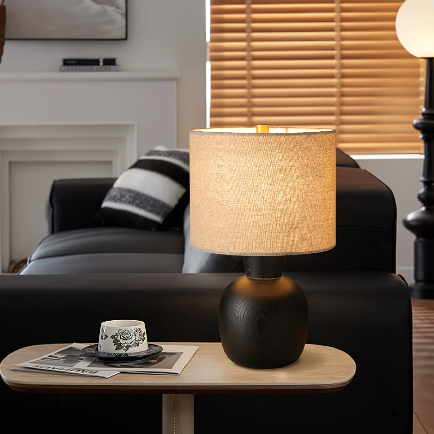 Joan Minimalist Wood Table Lamp
