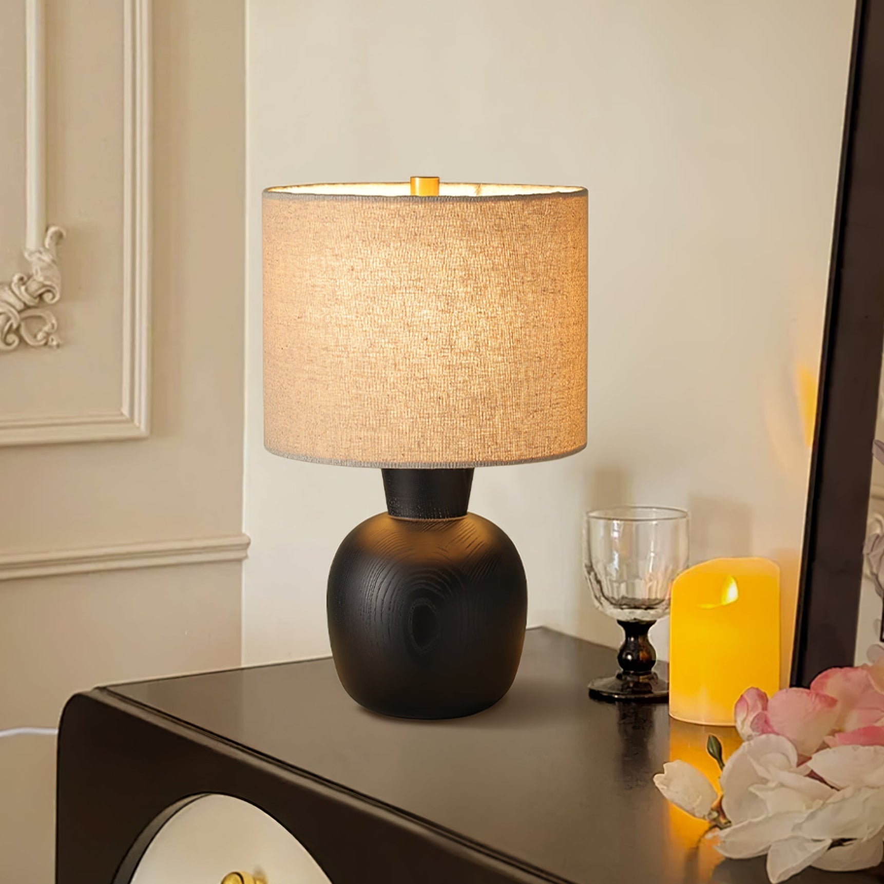 Joan Minimalist Wood Table Lamp