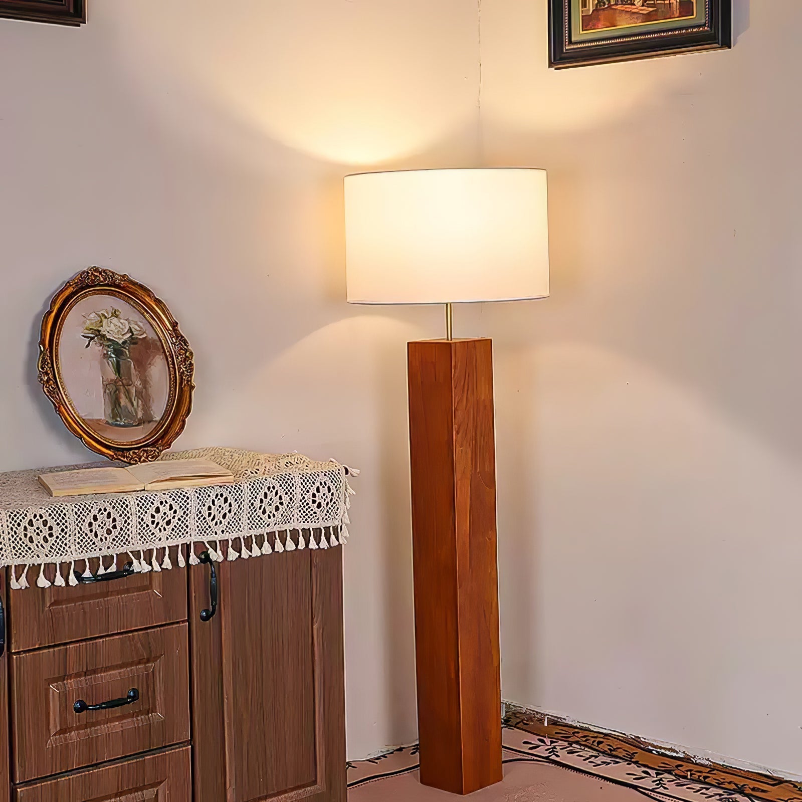 Timberline Fabric & Wood Floor Lamp