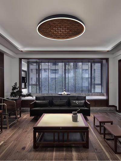 Cevynira Textured Bronze Flush Mount