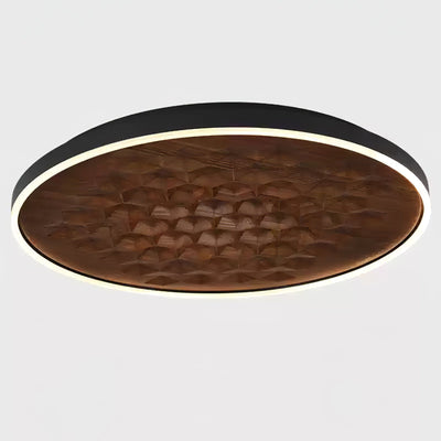 Cevynira Textured Bronze Flush Mount
