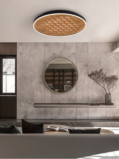 Cevynira Textured Bronze Flush Mount