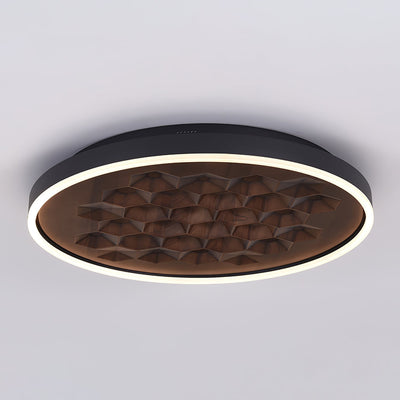 Cevynira Textured Bronze Flush Mount