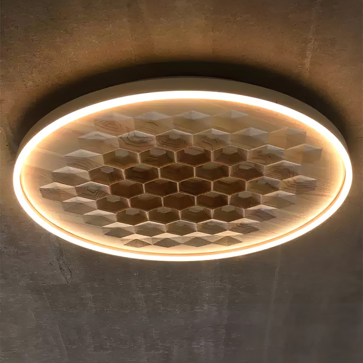 Cevynira Textured Bronze Flush Mount