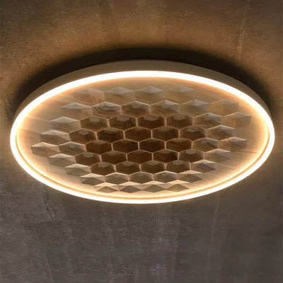 Cevynira Textured Bronze Flush Mount