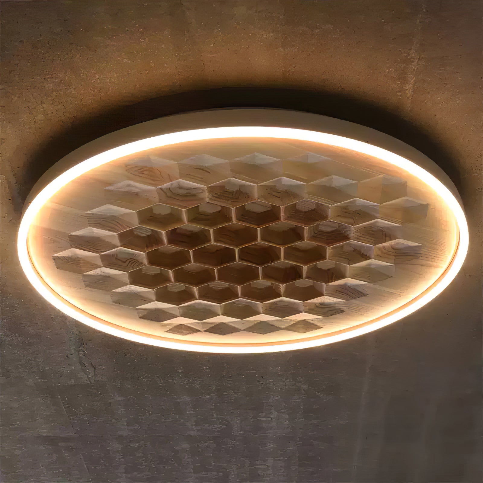 Cevynira Textured Bronze Flush Mount