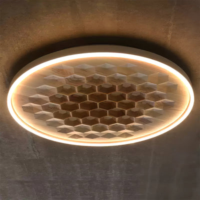 Cevynira Textured Bronze Flush Mount
