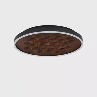 Cevynira Textured Bronze Flush Mount