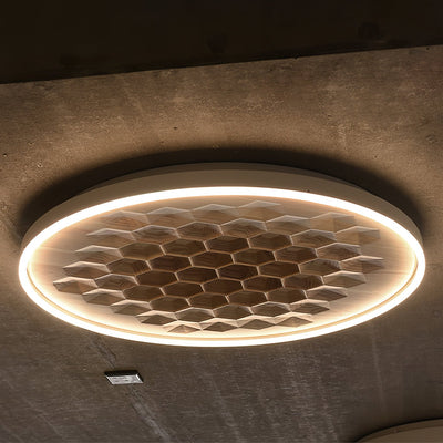 Cevynira Textured Bronze Flush Mount