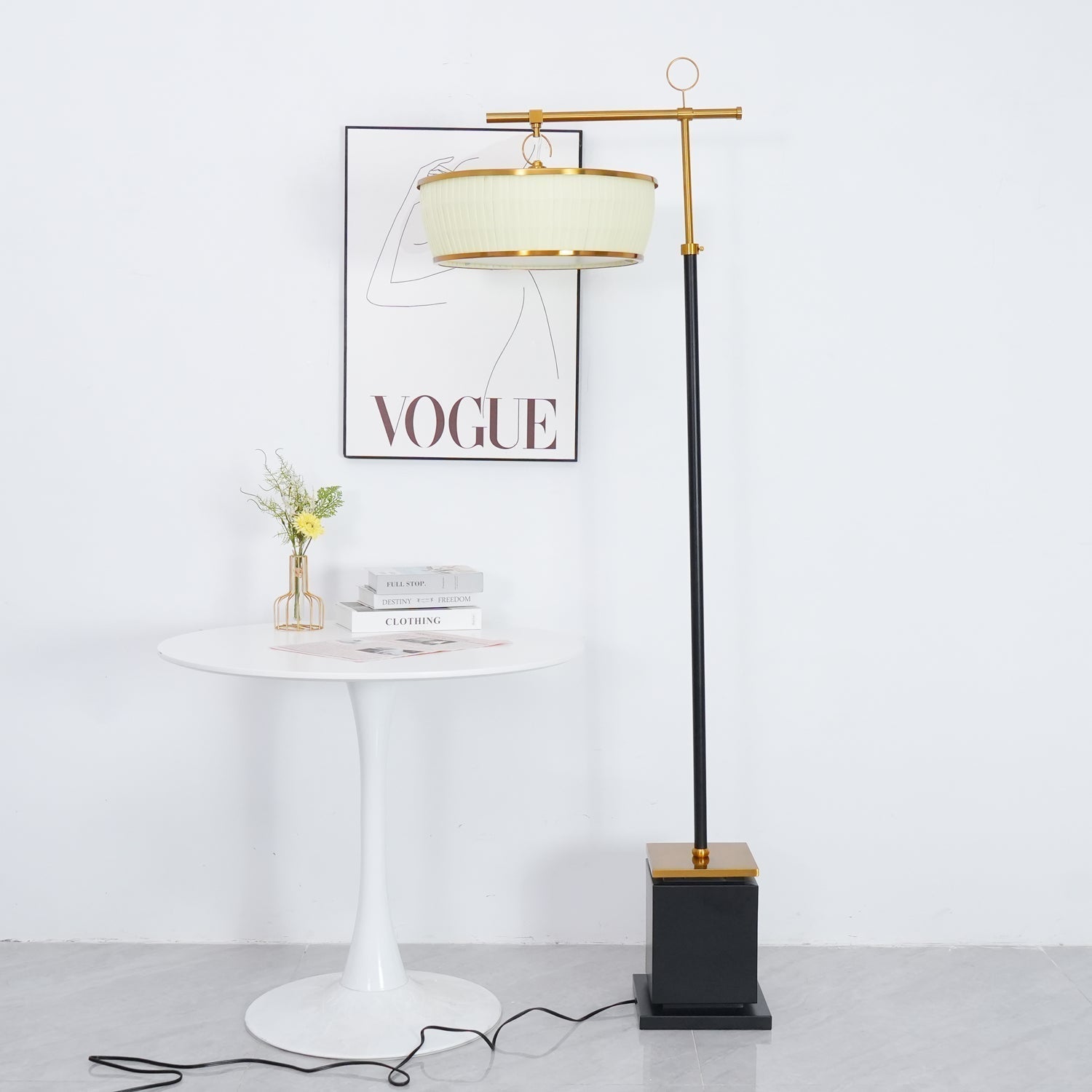 Kenneth Modern Fabric Floor Lamp - Neutral Decor