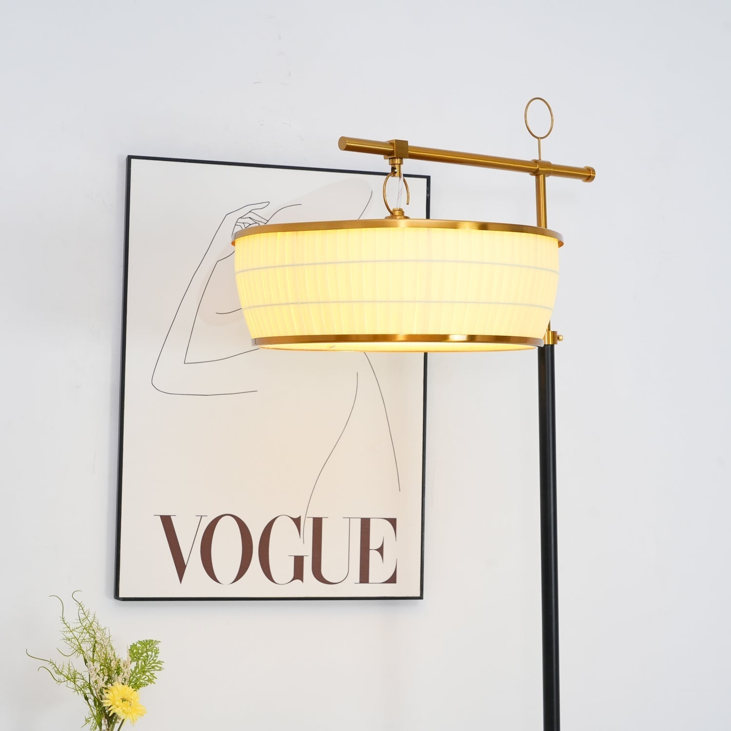 Kenneth Modern Fabric Floor Lamp - Neutral Decor
