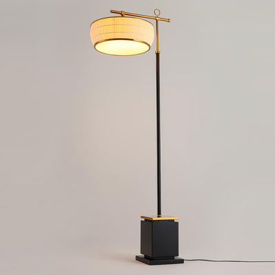 Kenneth Modern Fabric Floor Lamp - Neutral Decor