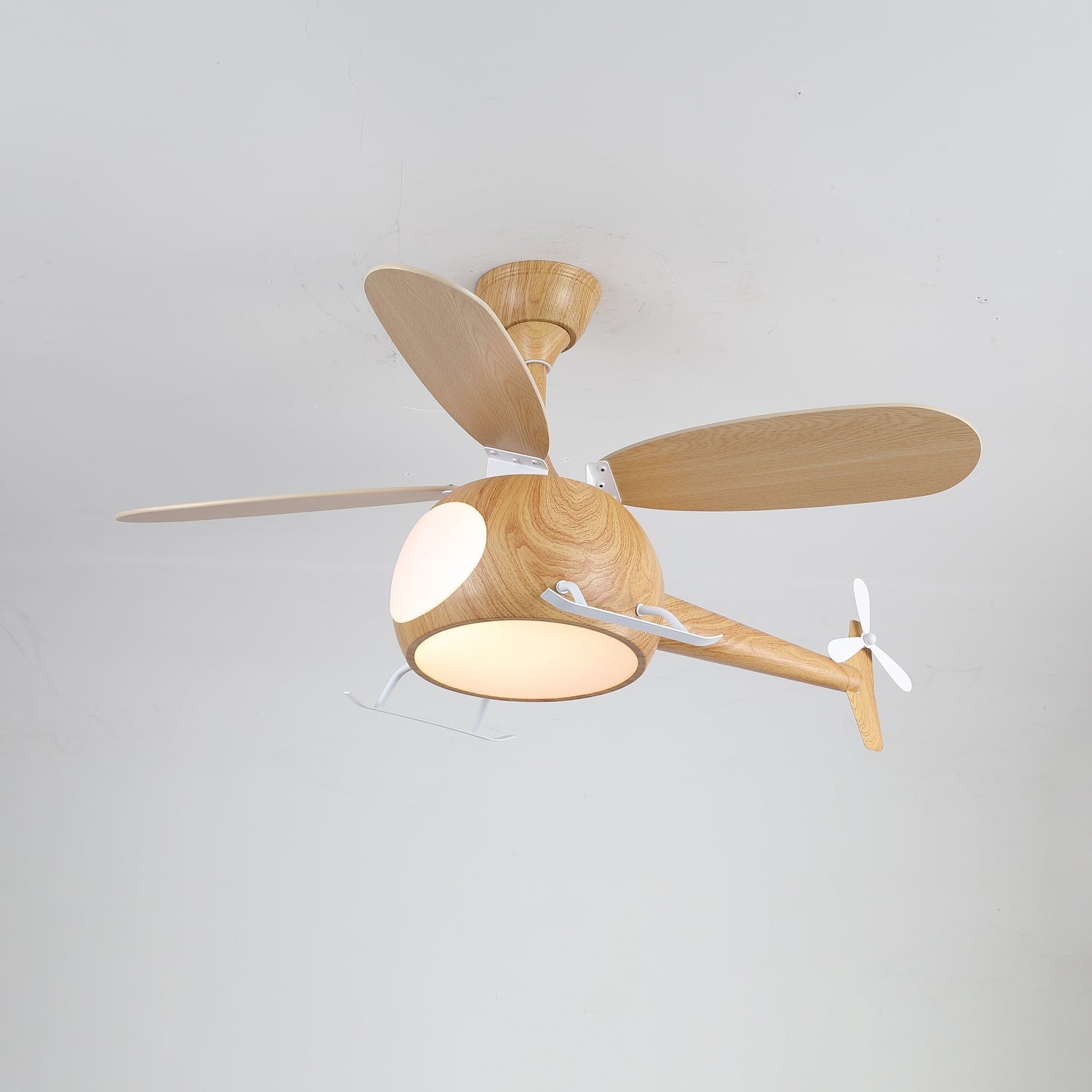 Aviara Modern Wood Ceiling Fan Light - Neutral Decor