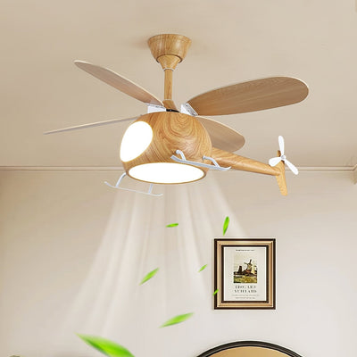 Aviara Modern Wood Ceiling Fan Light - Neutral Decor