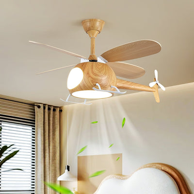 Aviara Modern Wood Ceiling Fan Light - Neutral Decor