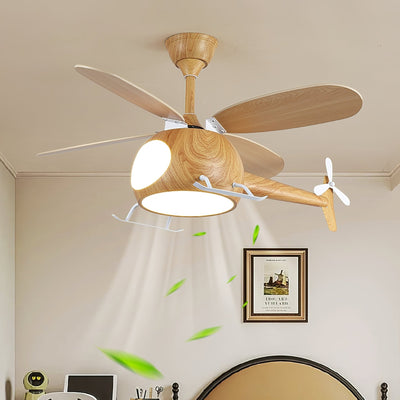 Aviara Modern Wood Ceiling Fan Light - Neutral Decor