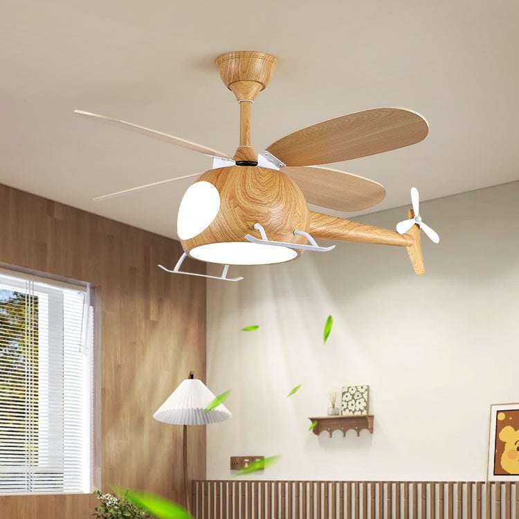 Aviara Modern Wood Ceiling Fan Light - Neutral Decor