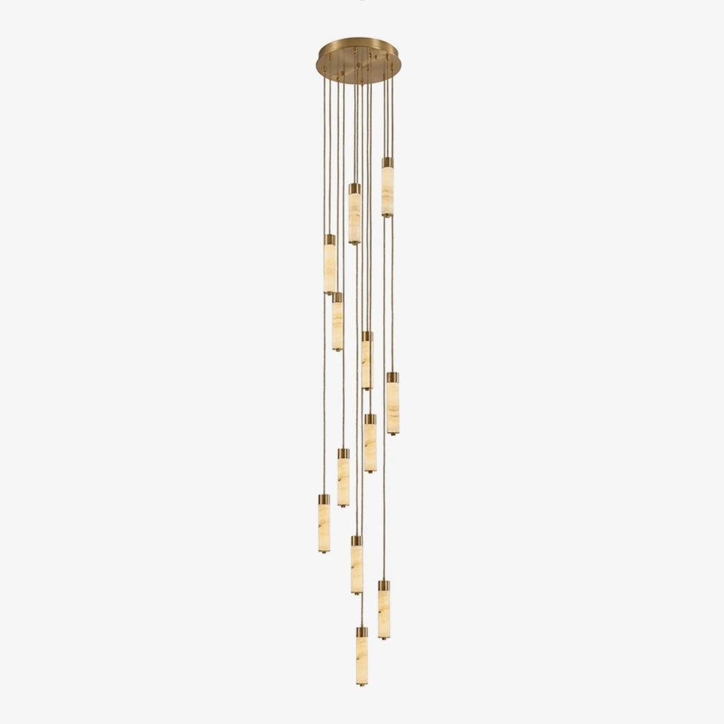 Harvenstone Alabaster Column Chandelier