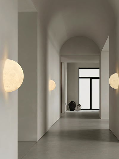 Olsolan Nordic Art Moon 3D Plastic Wall Lamp