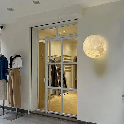 Olsolan Nordic Art Moon 3D Plastic Wall Lamp