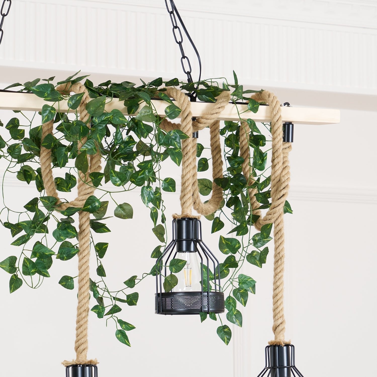Arove Pendant Lamp Hemp Rope Industrial