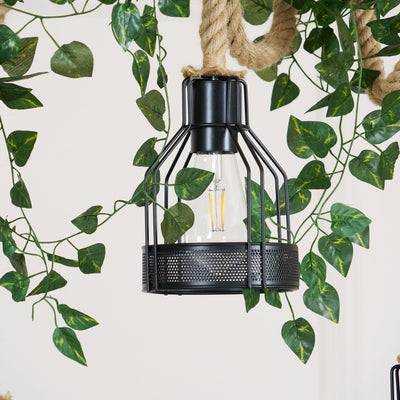 Arove Pendant Lamp Hemp Rope Industrial