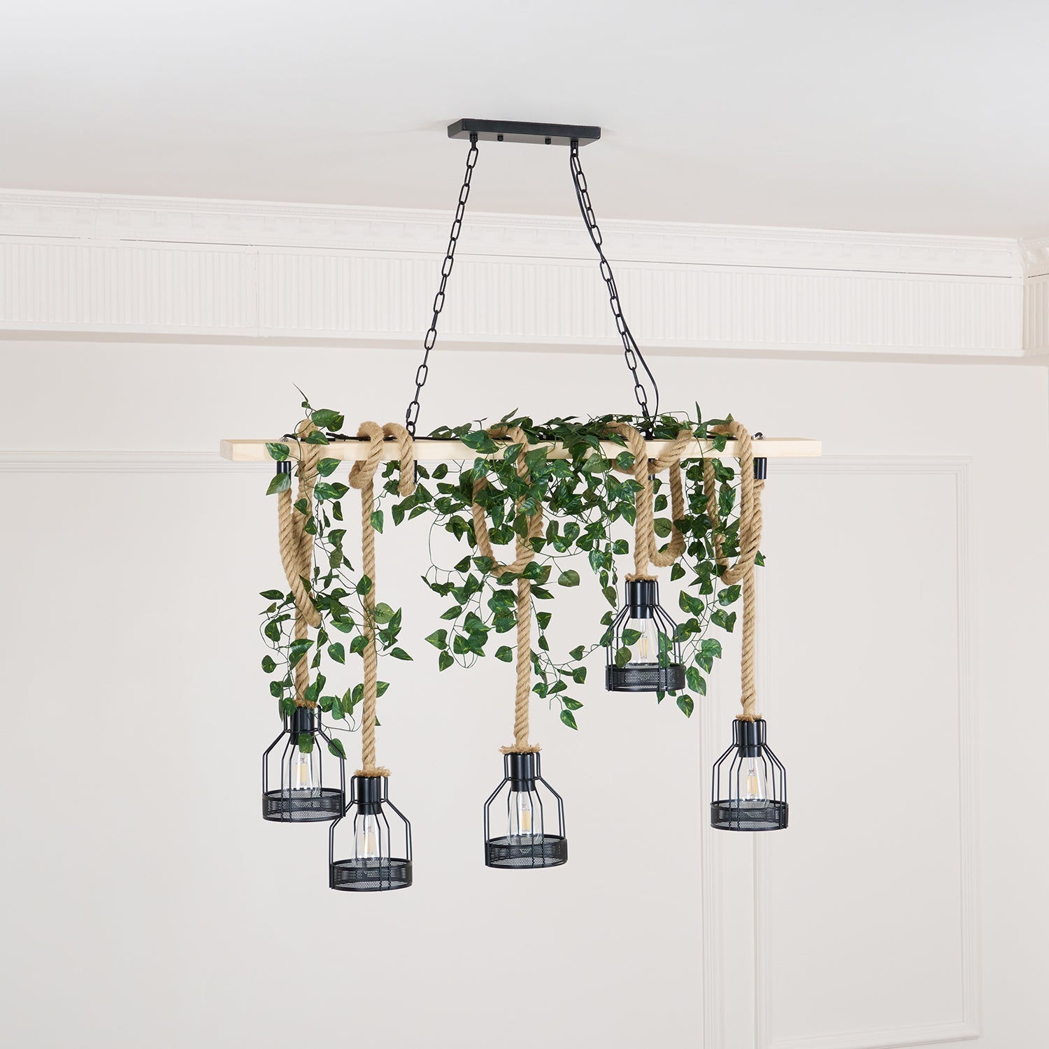 Arove Pendant Lamp Hemp Rope Industrial