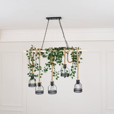 Arove Pendant Lamp Hemp Rope Industrial