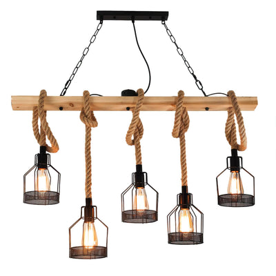 Arove Pendant Lamp Hemp Rope Industrial
