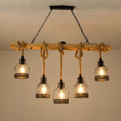 Arove Pendant Lamp Hemp Rope Industrial